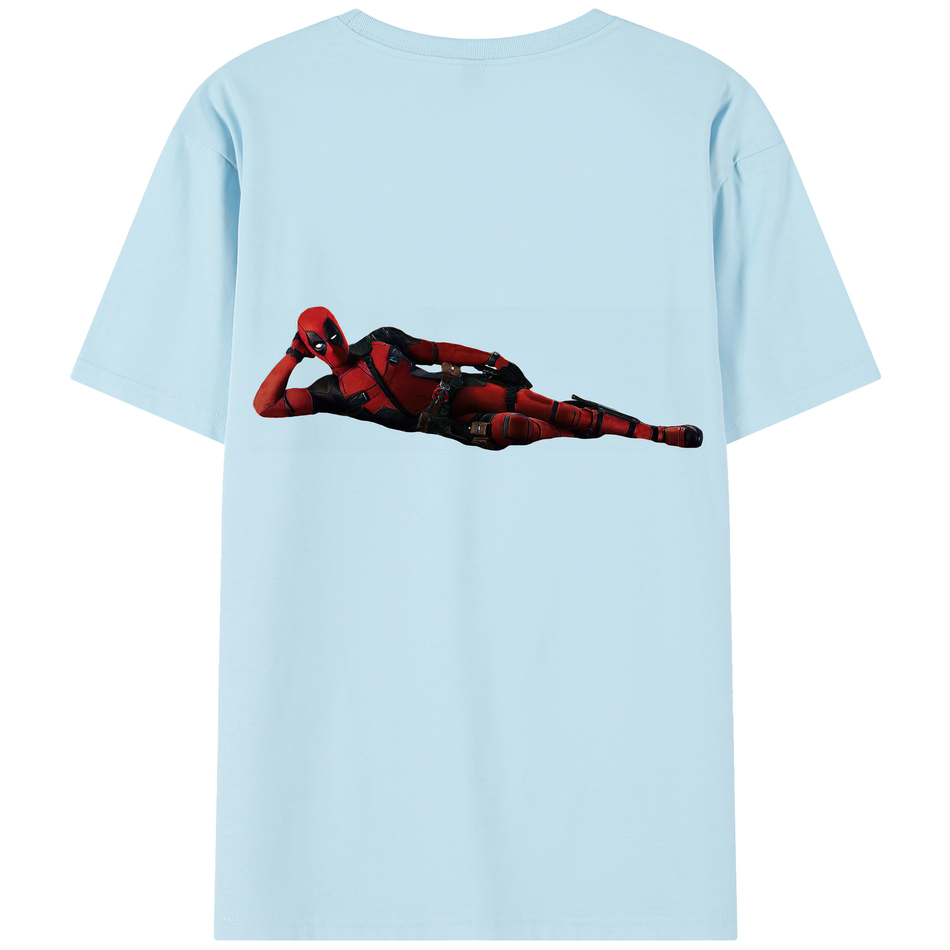 （画像用） Deadpool デッドプール 綿100％半袖Tシャツ（背面プリント）
